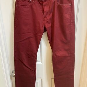 Express Men's Burgundy Straight Jeans